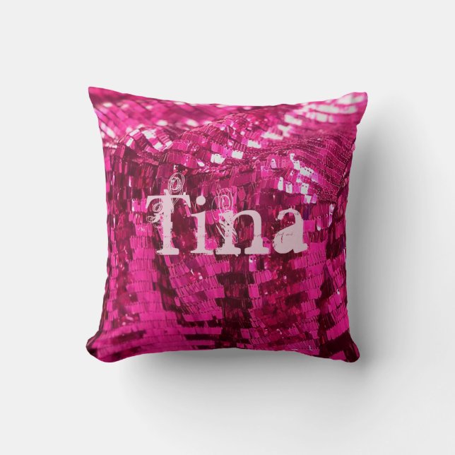 FauxSequins på flickaktigtdekorativ kudde (Framsida)