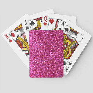 Fauxshock rosaglitter casinokort