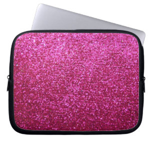 Fauxshock rosaglitter laptop sleeve