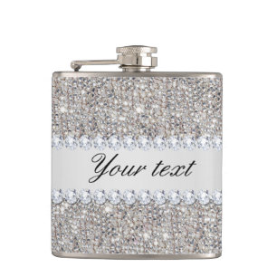 FauxsilverSequins och diamanter Fickplunta