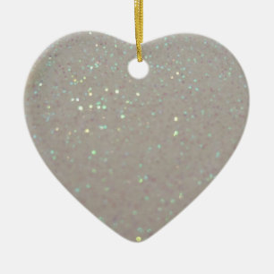 FauxSparkles & glitter - kräm- vit Julgransprydnad Keramik