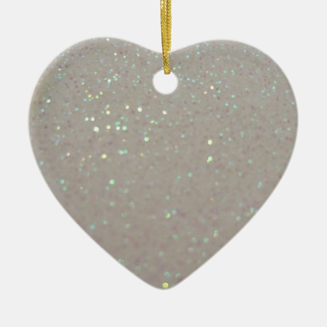 FauxSparkles & glitter - kräm- vit Julgransprydnad Keramik (Framsidan)