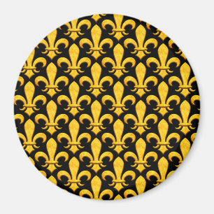 Fauxsten guld- Fleur de lis Magnet