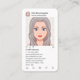 Fauxtelefonen täcker & Instagram stil Visitkort