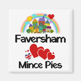 Faversham, Kent UK Kärlek Mince Paj Magnet