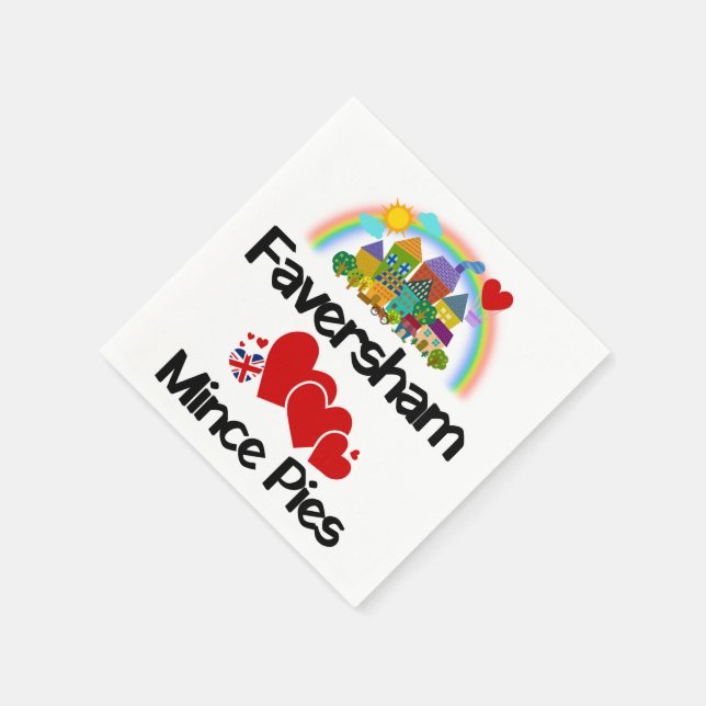 Faversham, Kent UK Kärlek Mince Paj Pappersservett (Hörn)