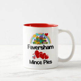 Faversham, Kent UK Kärlek Mince Paj Två-Tonad Mugg