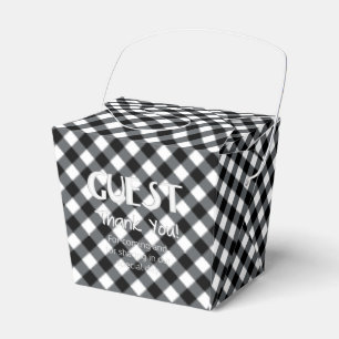 FAVOR-BOX, 12-BLACK-WHITE-PARTY, ta ut Presentaskar