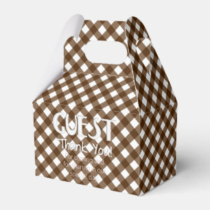 FAVOR-BOX 14-BROWN-PARTY, gigbar stil Presentaskar