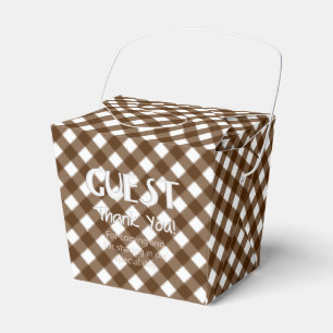 FAVOR BOX 14-BROWN-PARTY, ta ut stil Presentaskar
