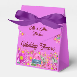 Favor Box Bow2(Rosa blommig mix) RFPMDesigns 2024 Presentaskar