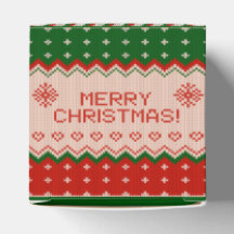 Favor Box "CHRISTMAS KNIT" presentlåda