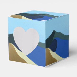 Favor Box Fönsterfärger av Mt Tamalpias-målning Presentaskar