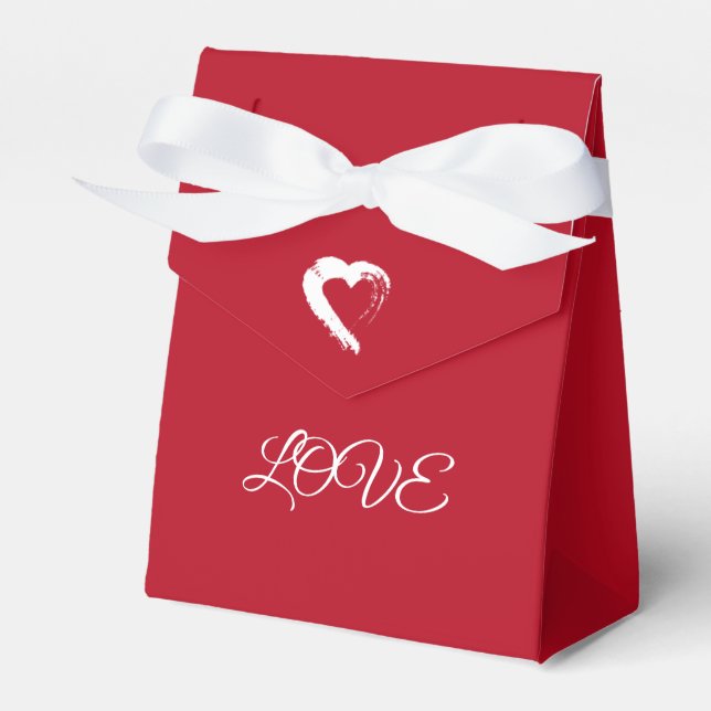 Favor Box Måne Hjärt  Presentaskar (Framsidan Sidan)