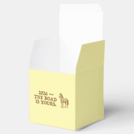 Favor Box med motiverande text och häst Presentaskar