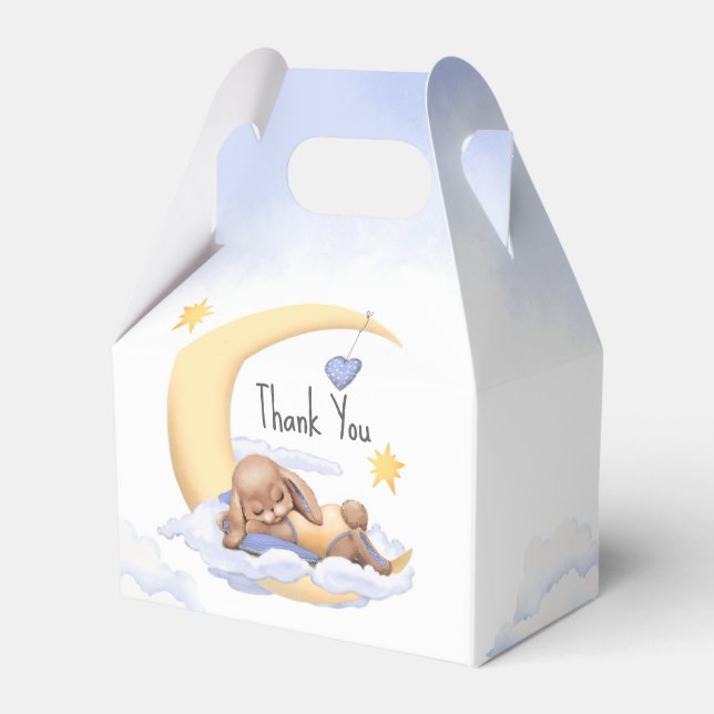 Favor Box -“Thank you” for Baby Shower. Presentaskar (Framsidan Sidan)