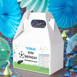 Favor Boxes Futbol Soccer Birthday boy party Presentaskar