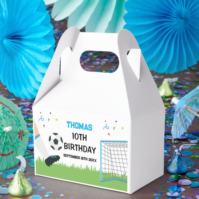 Favor Boxes Futbol Soccer Birthday boy party  Presentaskar (Part)