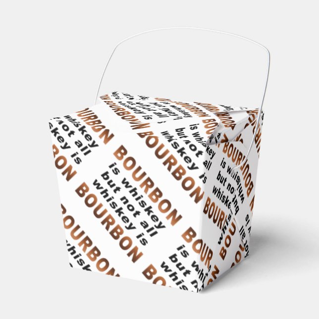 FAVOR BOXES - Inte all Whiskey är BOURBON! Presentaskar (Framsidan Sidan)