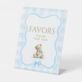 Favor Cuteness Teddybjörn Bebisdusch Bordsskylt