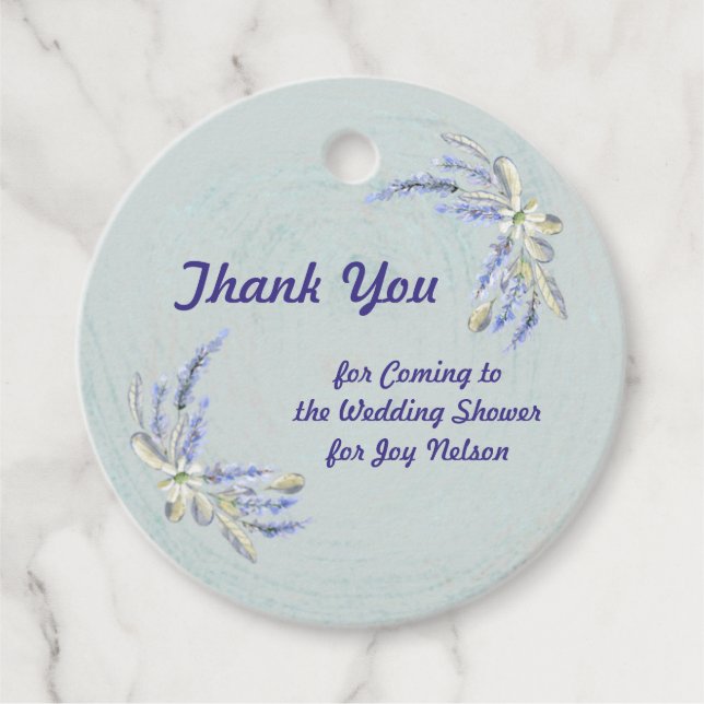 Favor Etikett, Tack Bröllopsdusch Gåvor Etiketter (Framsida)