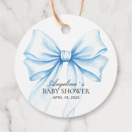 Favor-etiketter tack Baby Shower. Gåvor Etiketter