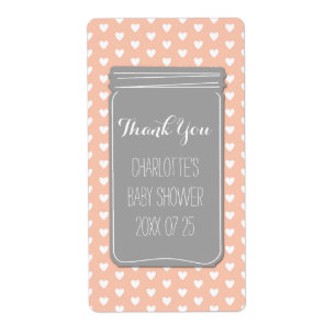 Favör för baby shower för burk för Mason för Fraktsedel