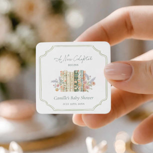 Favor för babyshow med saga: En ny del av livet Fyrkantigt Klistermärke