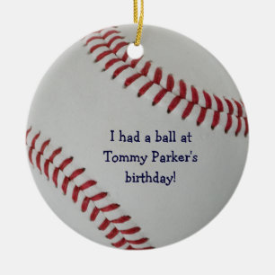 Favör för baseballFan-tastic_autograph-style par Julgransprydnad Keramik
