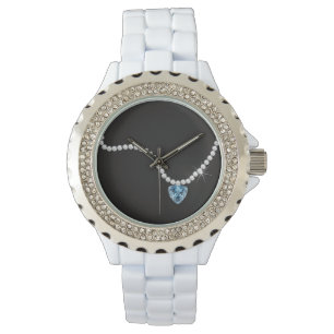 Favör för brudens sida för diamant för BRUD- & Armbandsur