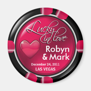 Favör för magnet för chip för Las Vegas nygift