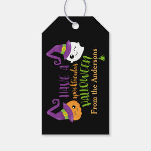 Favör för Spooktacular halloween festpersonlig Presentetikett