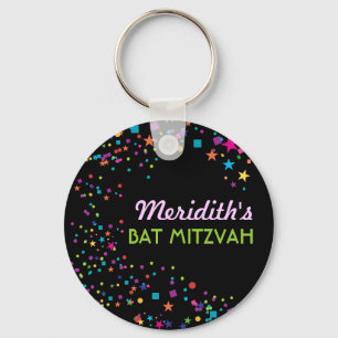 Favör Keychain för födelsedagsfest för neonlju Nyckelring