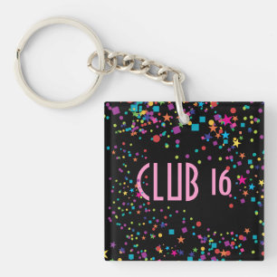 Favör Keychain för party för 16 klubb för neon