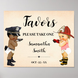 Favor, ta en liten rekryt Baby Shower Poster