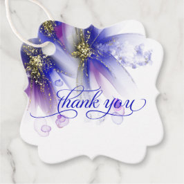 FAVOR TAG | Marin Lila Abstrakt Blommig  Gåvor Etiketter