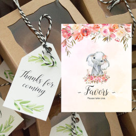 Favor till bebis elefant baby shower poster