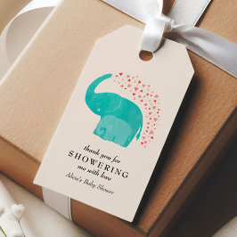 Favor till bebismottagning med elefantmamma och -k presentetikett