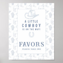 Favor till cowboy-babyshower poster