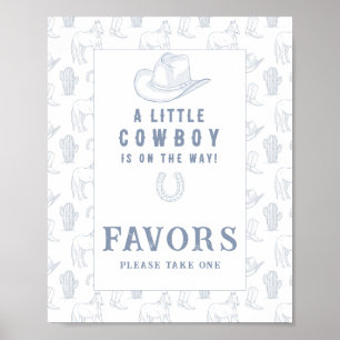 Favor till cowboy-babyshower poster