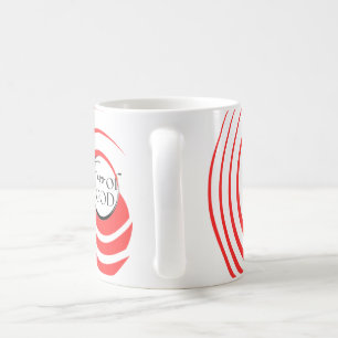 Favor till Gud Mugg - Red & White Swirl