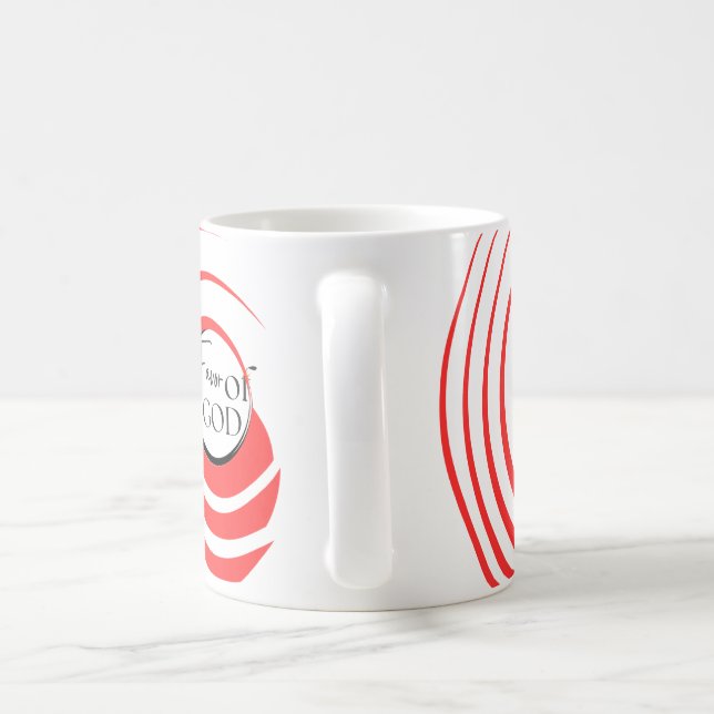 Favor till Gud Mugg - Red & White Swirl (Handtag)