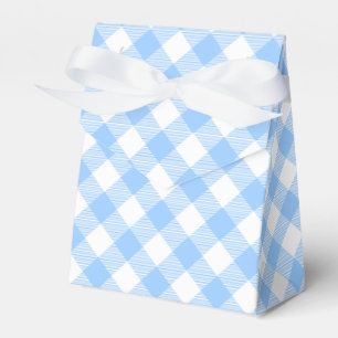 Favören för mönster för blåttGingham boxas de Presentaskar