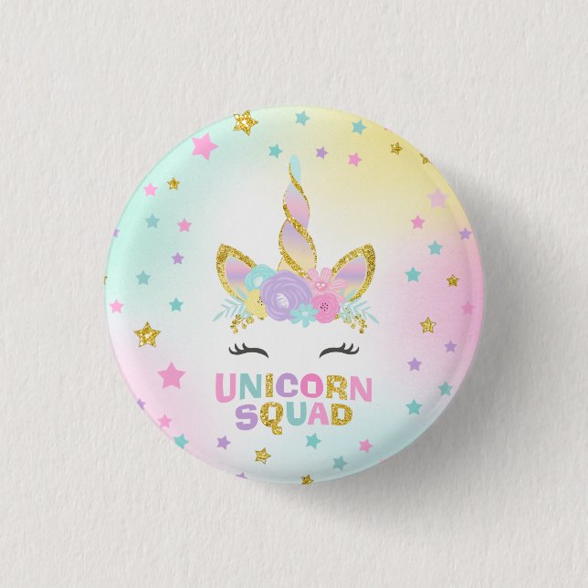 Favören för Unicorn för Squad för Knapp (Framsida)