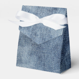 Favörgåvan boxas med naturlig jeans, denim presentaskar