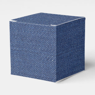 Favörgåvan boxas med naturlig jeans, denim presentaskar