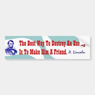 Favorit- Abraham Lincoln citationsteckenbildekal Bildekal