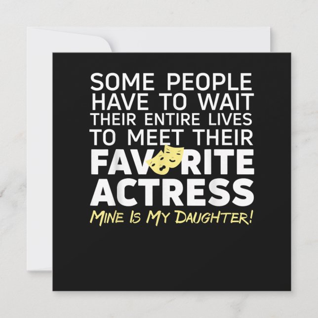 Favorit Actress Mine är min dotter Mamma Pappa Tack Kort (Framsida)
