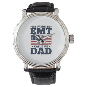 Favorit-ambulanspersonal kallar mig pappa vintage armbandsur