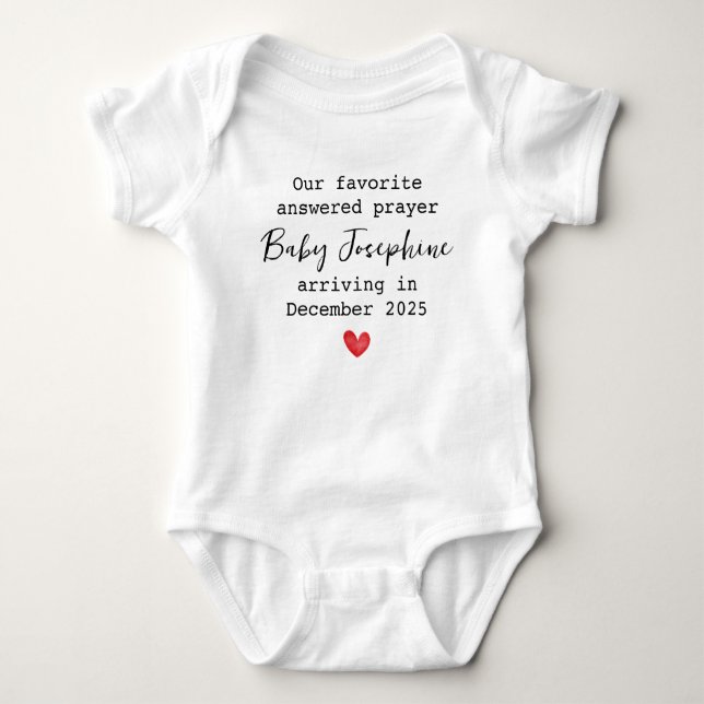 Favorit Answated Prayer Baby Namn T Shirt (Framsida)